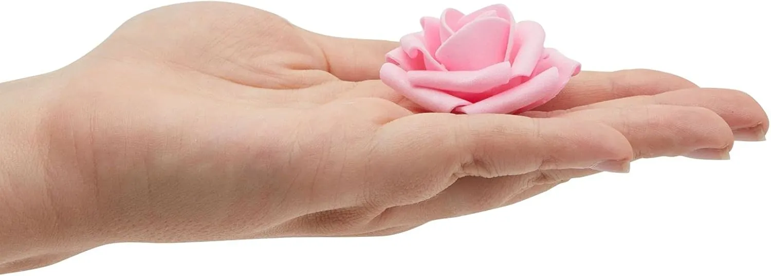 Bright Creations Mixed Pink Roses Artificial Flowers for Decoration, Stemless Fake Foam Rose Heads for Bridal Shower, Wedding (2 Inches) - Pack of 200