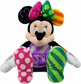 Britto Disney POP Plush, Disney Plushies Character Stuffed Animals (Mickey Mouse, Minnie Mouse, Stitch) Designed by Romero Вrіttо (Minnie Mouse (Purple, Pink, Green Colors))