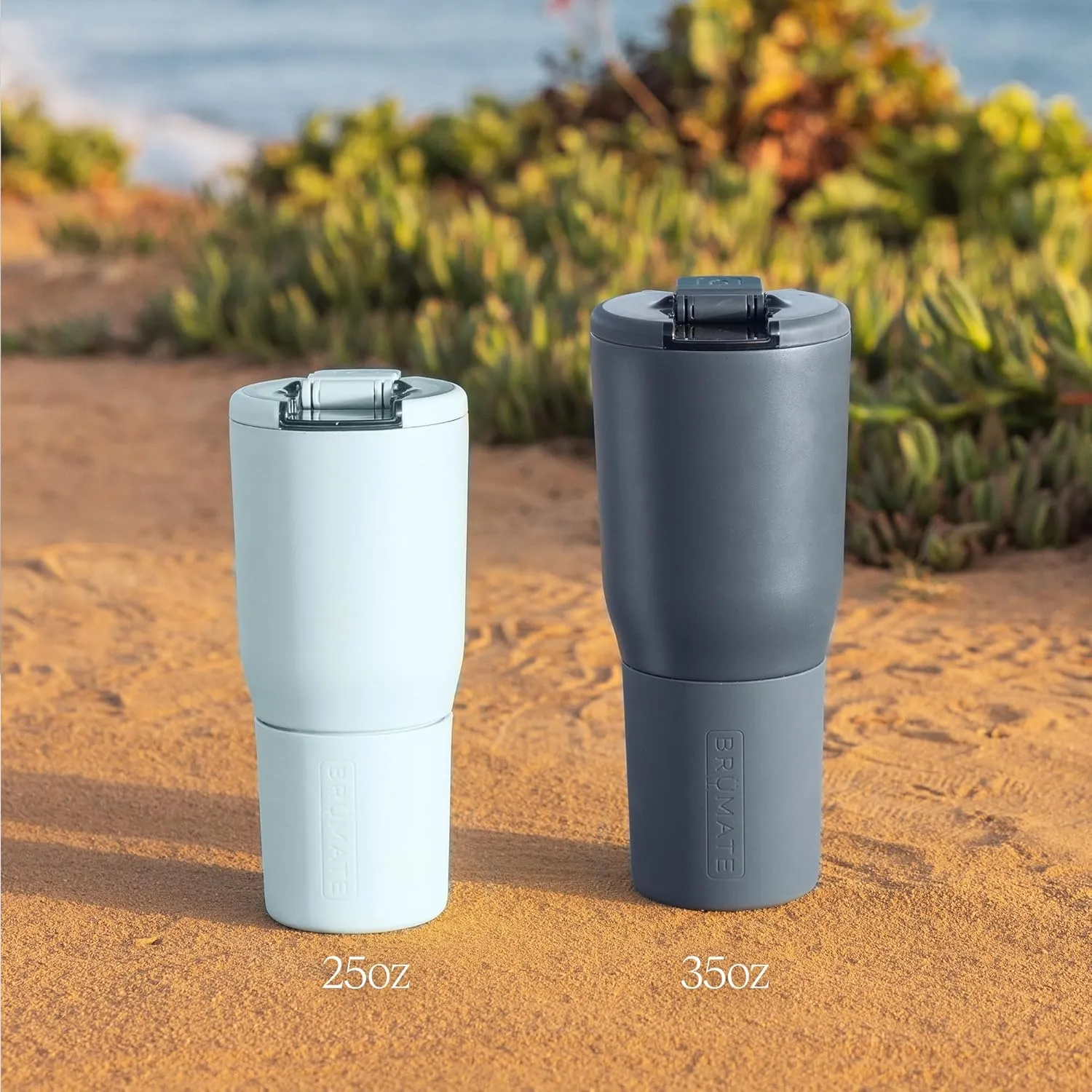 BrüMate Nav 25oz 100% Leak Proof Insulated Travel Tumbler with Magnetic BevLock™ Lid - Double Wall Cup-Holder Friendly Stainless Steel Mug (Guava)
