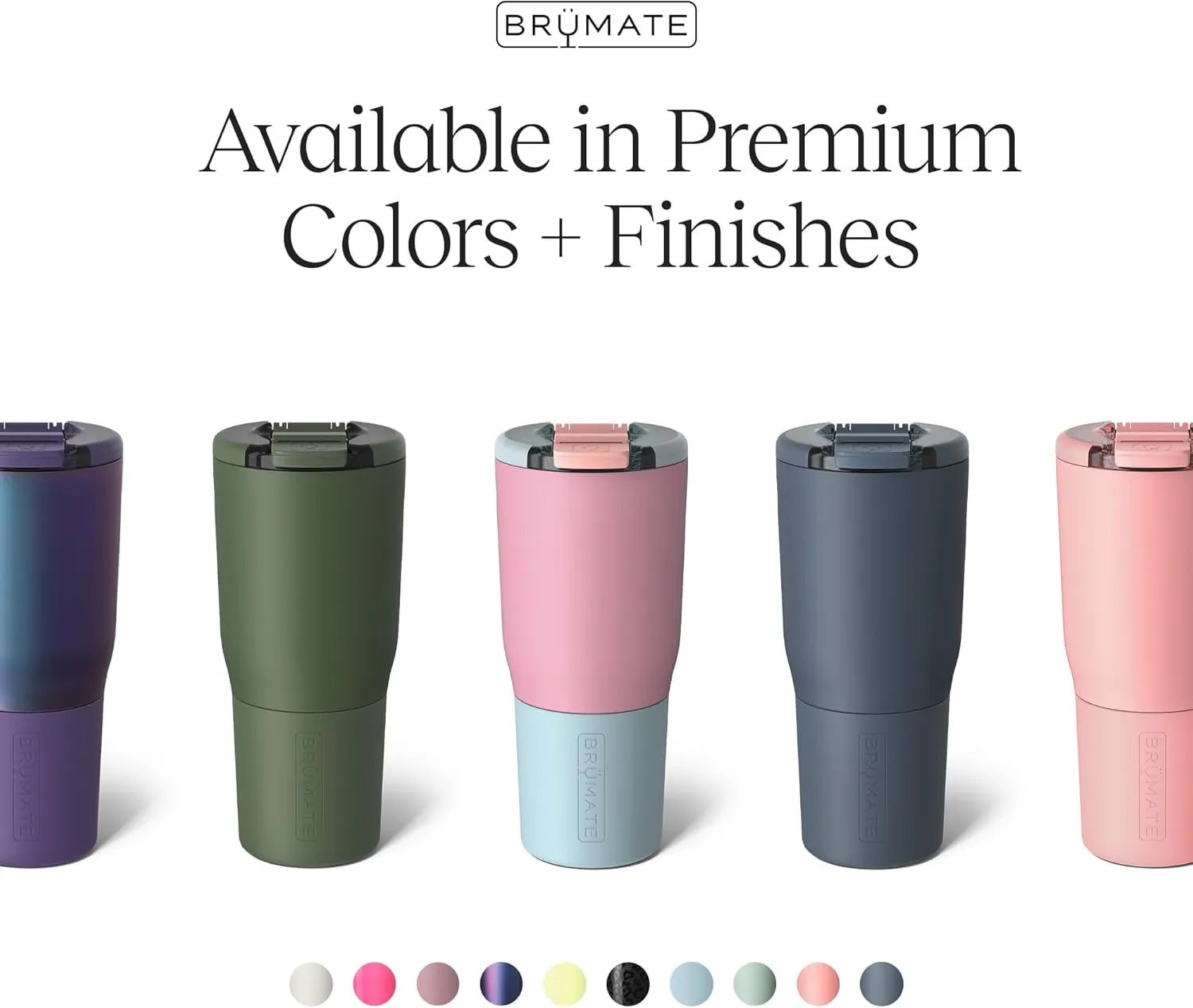 BrüMate Nav 25oz 100% Leak Proof Insulated Travel Tumbler with Magnetic BevLock™ Lid - Double Wall Cup-Holder Friendly Stainless Steel Mug (Guava)
