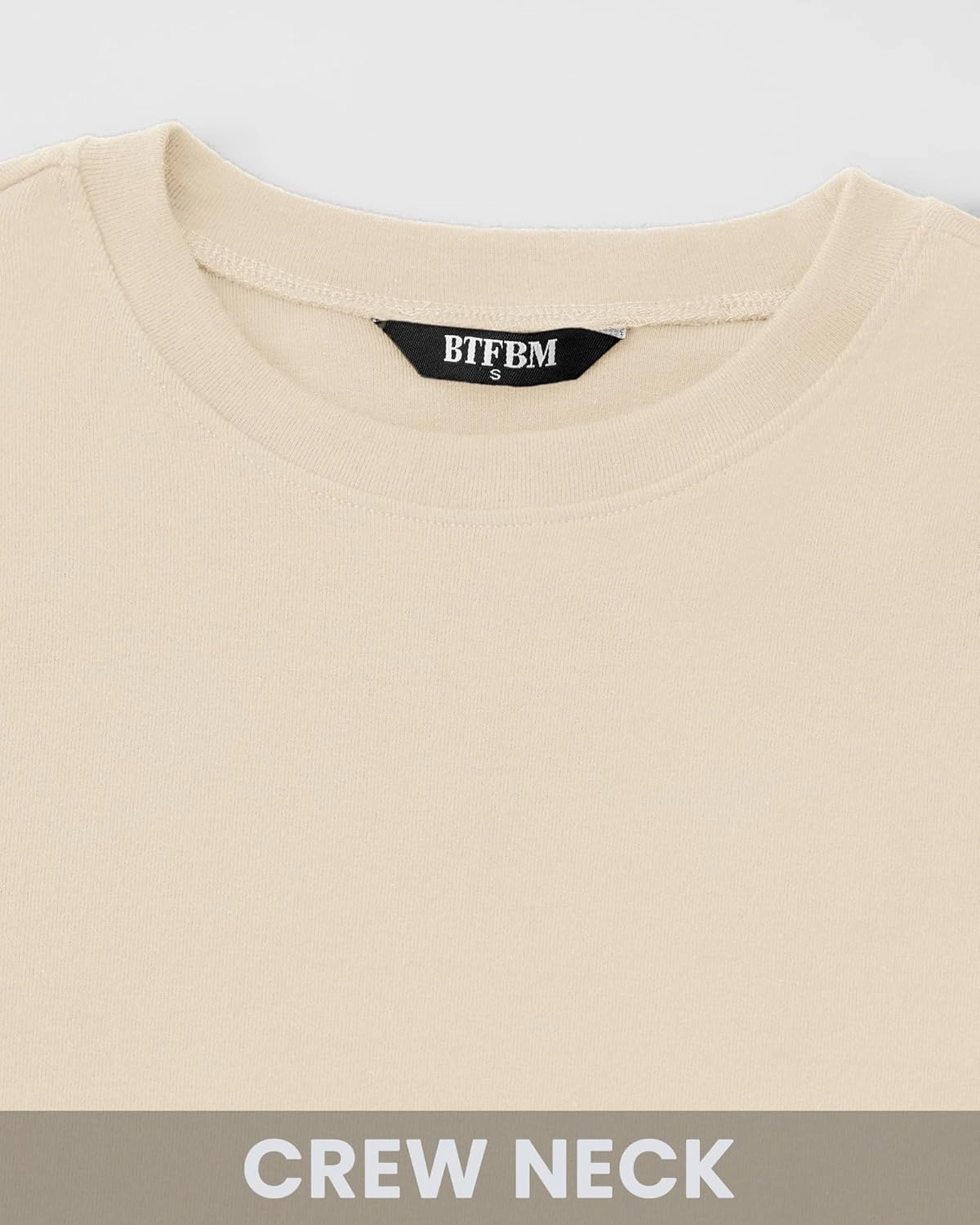 BTFBM Womens Casual Long Sleeve Tops Spring Fall 2025 Crew Neck Workout Shirt Stretchy Slim Fit Basic Y2K Going Out Top