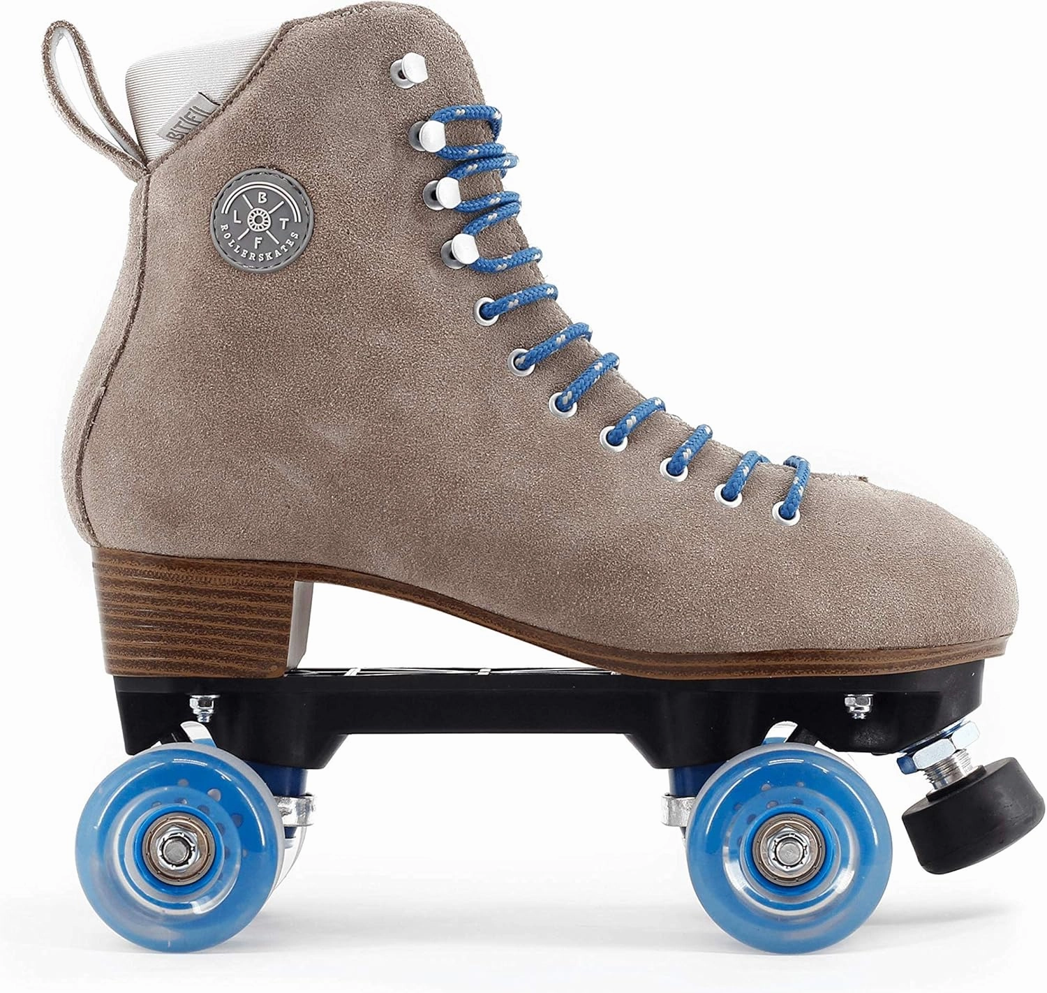 BTFL Artistic Pro Roller Skates Women, Kids & Men -Suede Boot Adjustable Stopper- Indoor, Outside, Rink, & Rhythmic Roller Skating. Black, Blue, Gray, Green, Pink, White