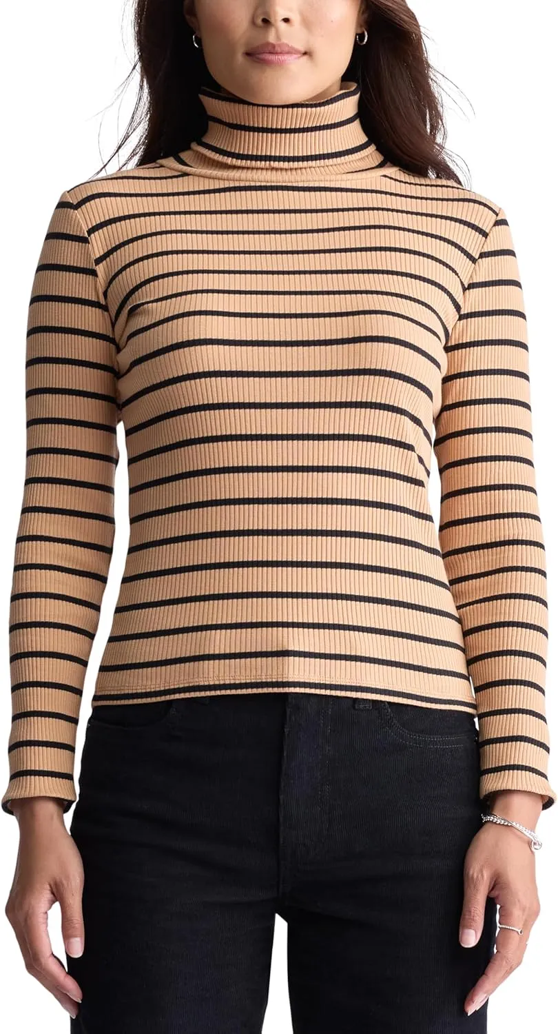 Buffalo David Bitton Women's Mavra Ls Ribbed Turtleneck