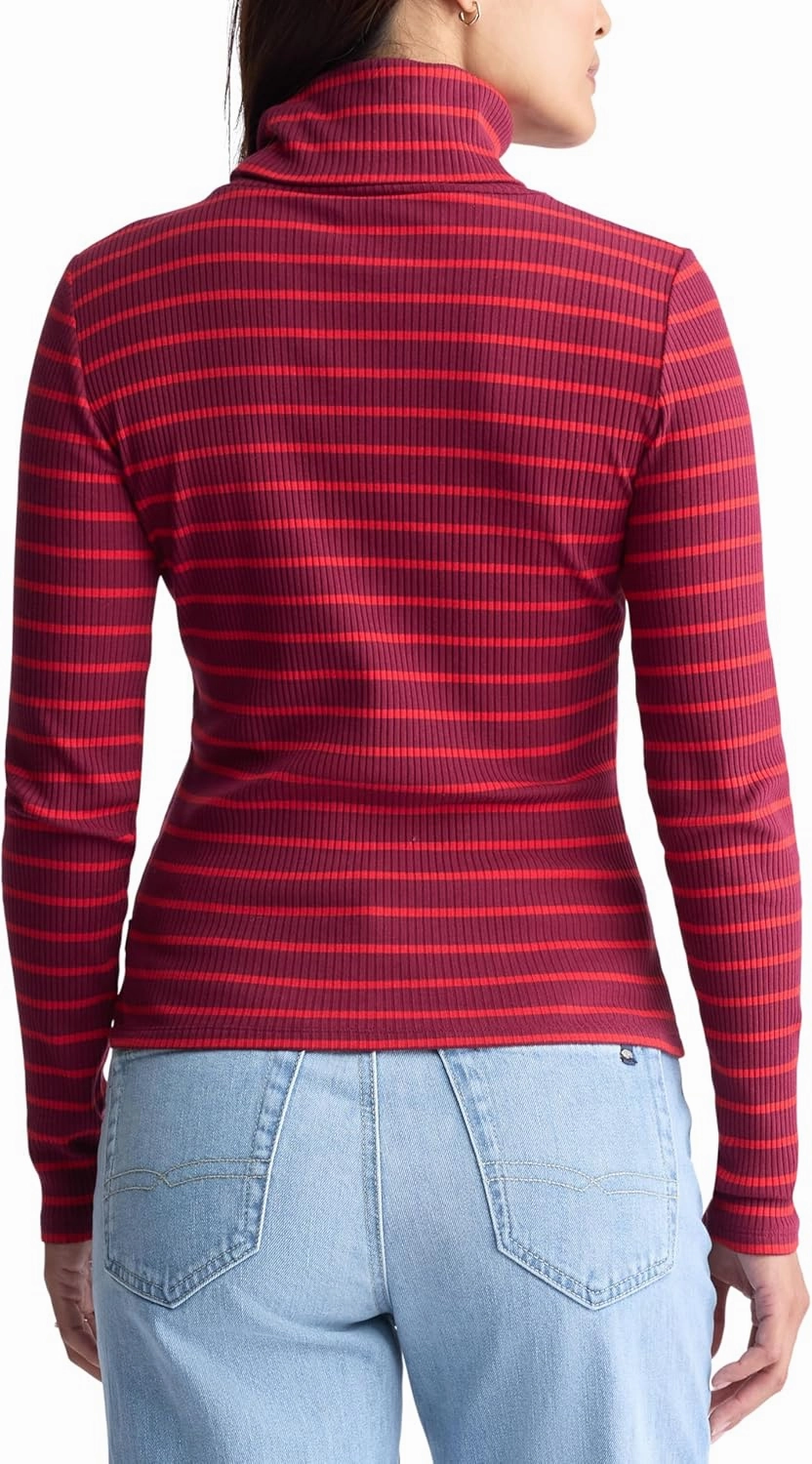 Buffalo David Bitton Women's Mavra Ls Ribbed Turtleneck