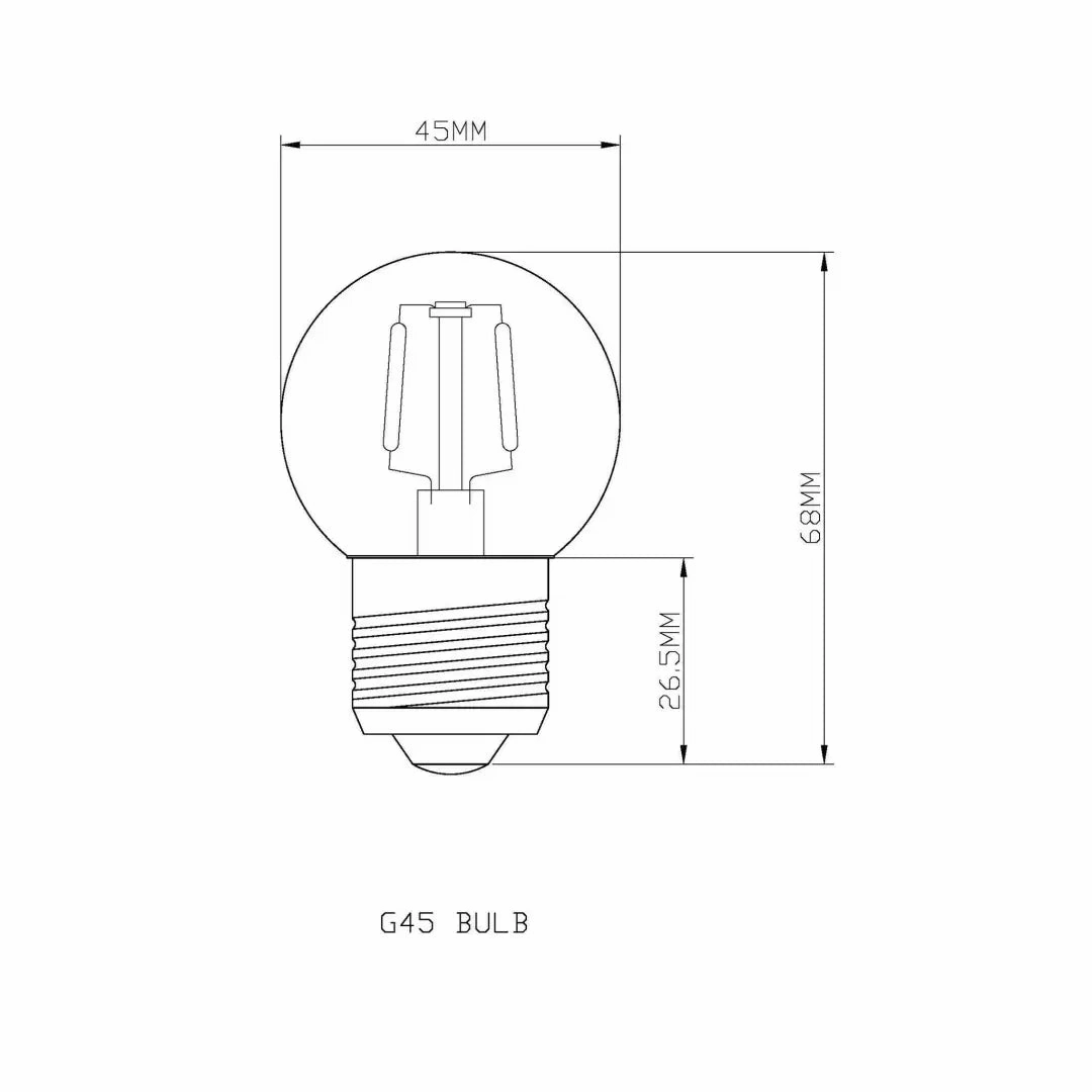 Bulb E27 G45 Clear Pink Double Filament