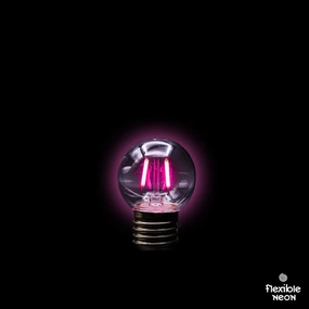 Bulb E27 G45 Clear Pink Double Filament