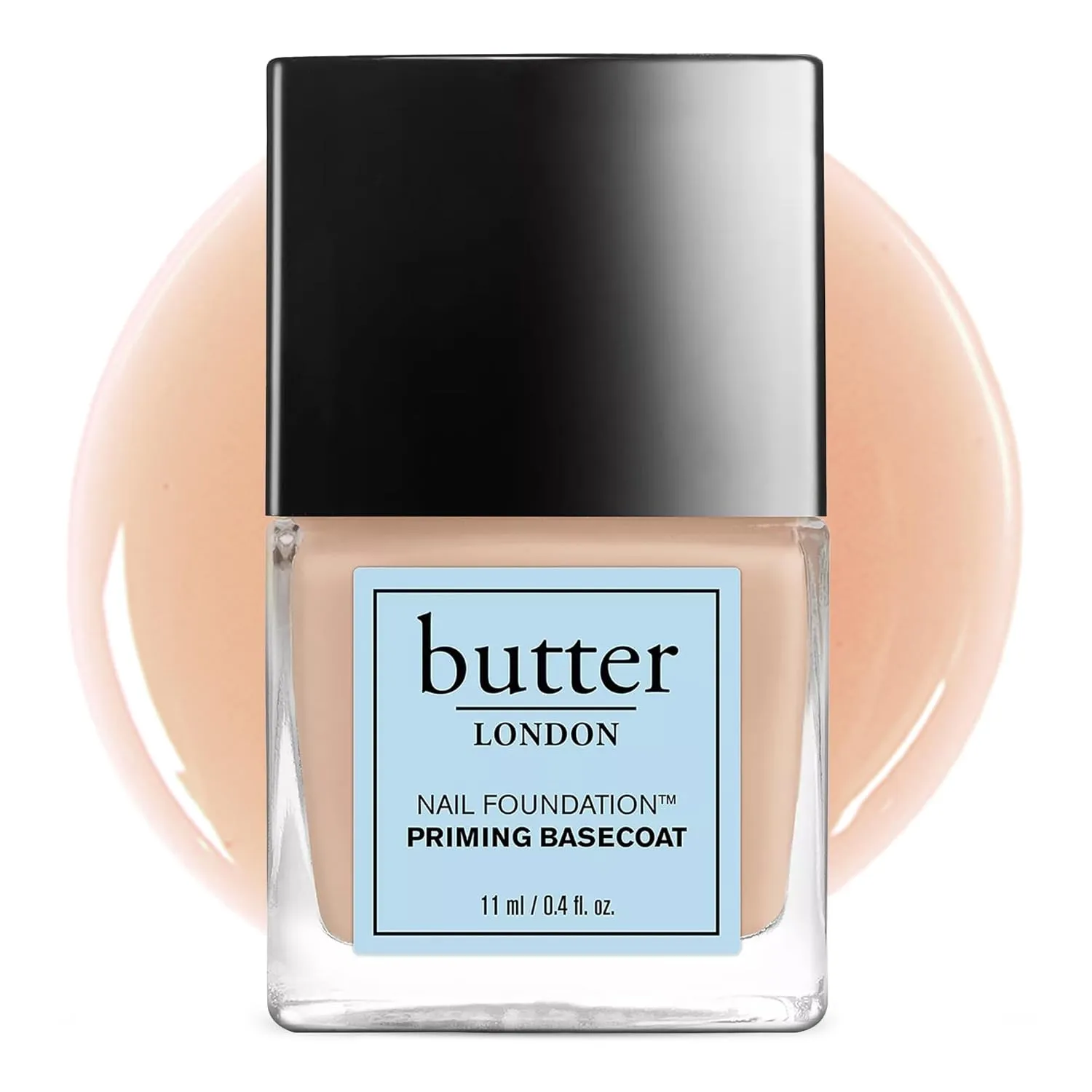 Butter LONDON Nail Foundation Priming Base Coat - Sheer Coverage with Nude, Matte Finish - Nail Strengthener Supports Healthy Nail Growth & Prevents Nail Stains - Cruelty-Free & Gluten Free Nail Care