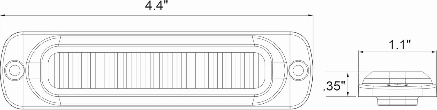 Buyers Products (8891901) Clear Horizontal LED Strobe Light