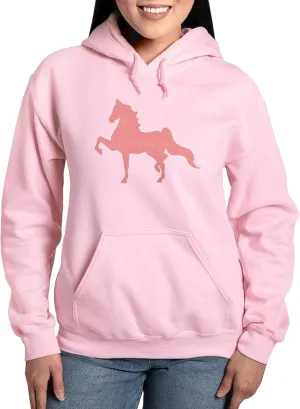 CafePress American Saddlebred Pink Pattern Women's Hooded Women's Light Hooded Pullover Sweatshirt