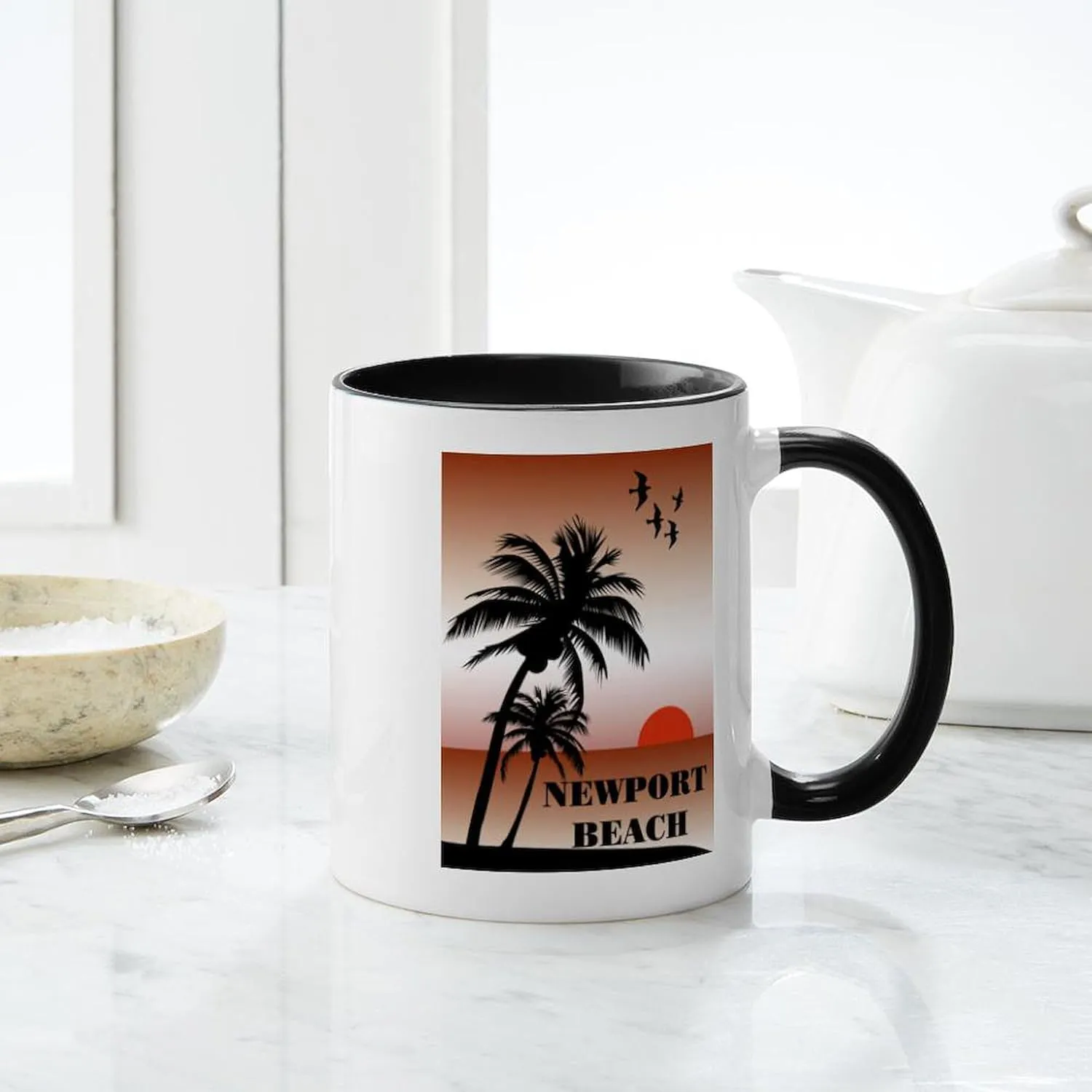 CafePress Newport Beach Sunset Mug 11 oz (325 ml) Ceramic Coffee Mug
