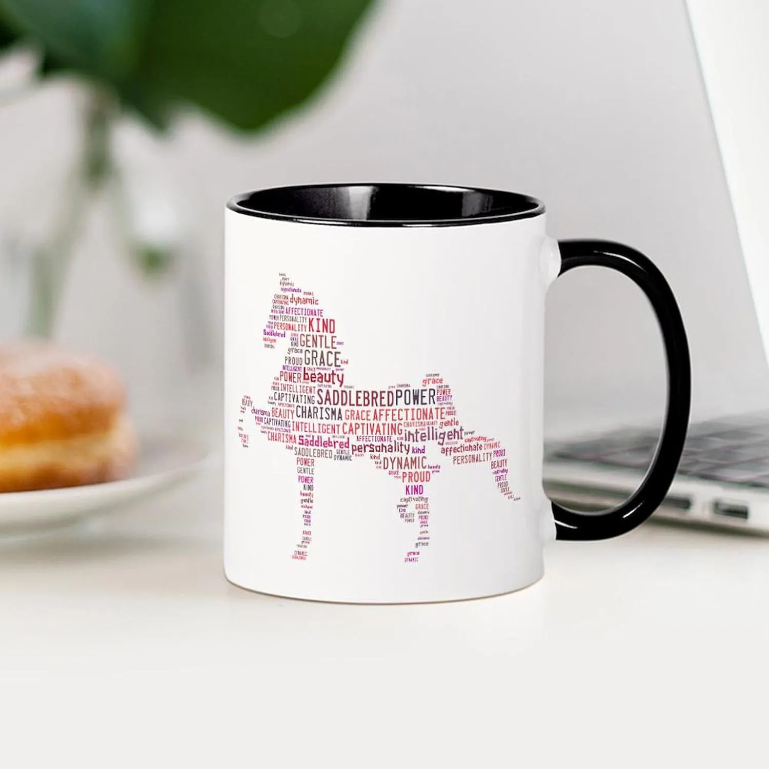 CafePress Saddlebred Art In Pink Mugs 11 oz (325 ml) Ceramic Coffee Mug