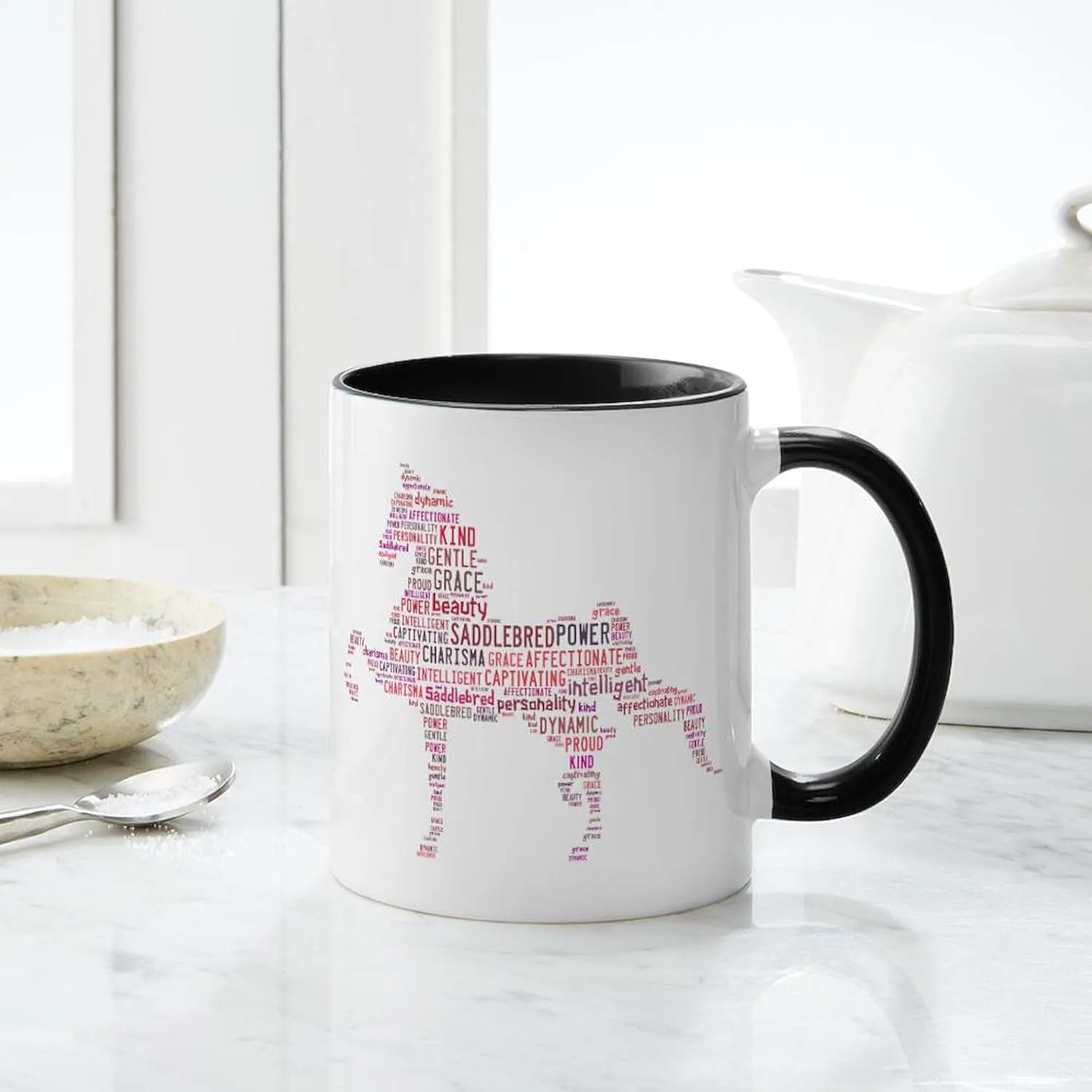 CafePress Saddlebred Art In Pink Mugs 11 oz (325 ml) Ceramic Coffee Mug