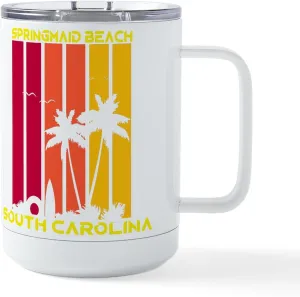 CafePress South Carolina Springmaid Beach 15 oz Stainless Steel Insulated Travel Mug