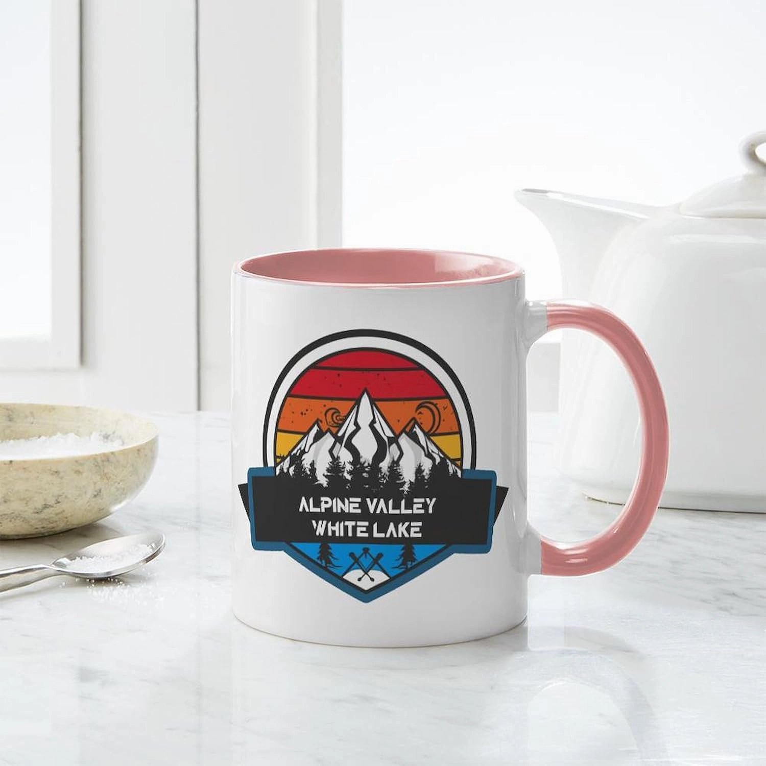 CafePress Alpine Valley White Lake Michigan Mugs 11 oz (325 ml) Ceramic Coffee Mug