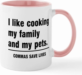CafePress Commas Save Lives Mugs 11 oz (325 ml) Ceramic Coffee Mug