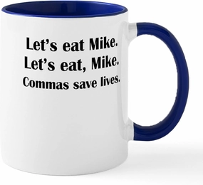 CafePress Commas Save Lives Mugs 11 oz (325 ml) Ceramic Coffee Mug