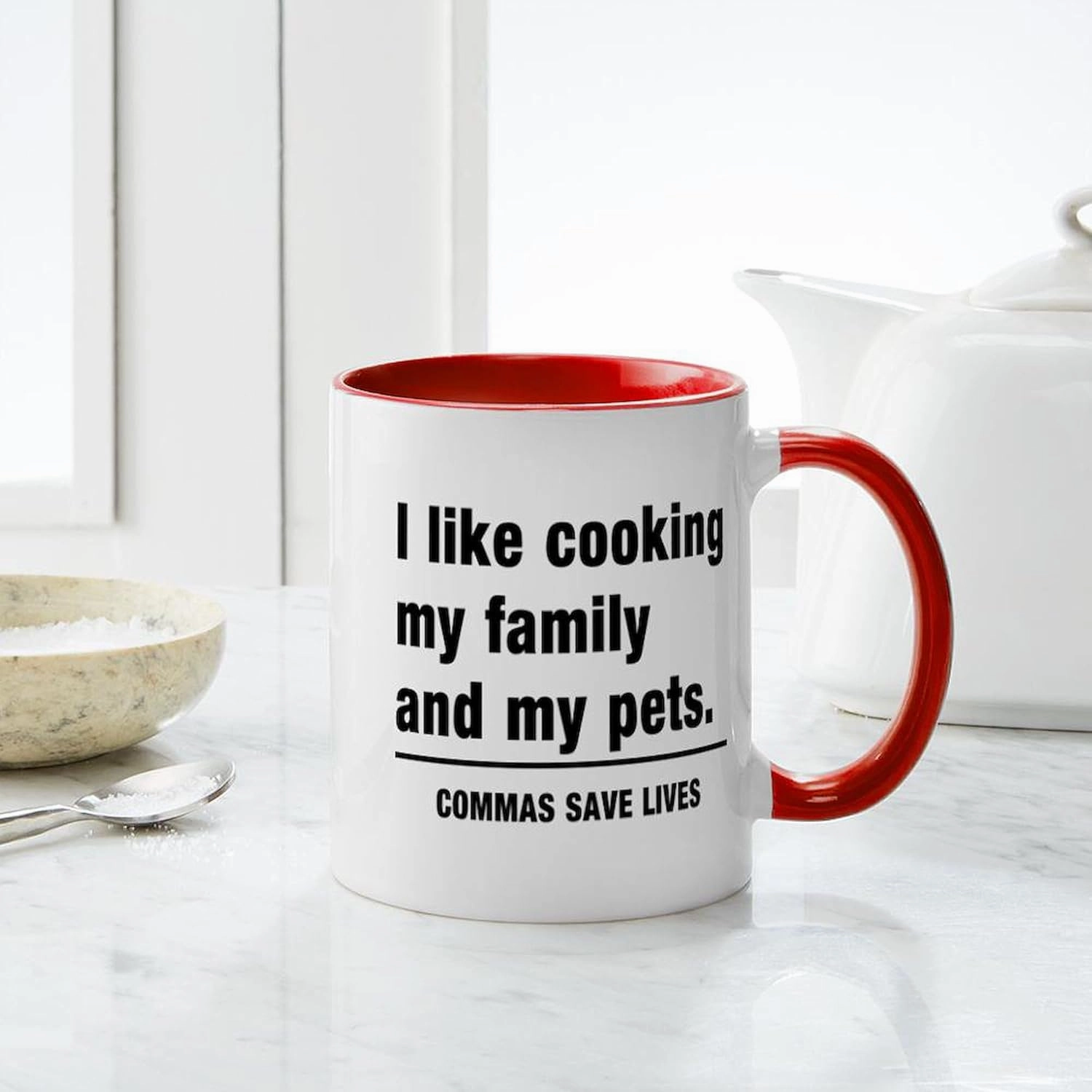 CafePress Commas Save Lives Mugs 11 oz (325 ml) Ceramic Coffee Mug