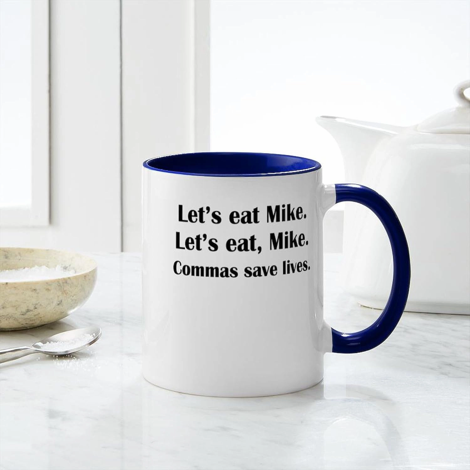 CafePress Commas Save Lives Mugs 11 oz (325 ml) Ceramic Coffee Mug