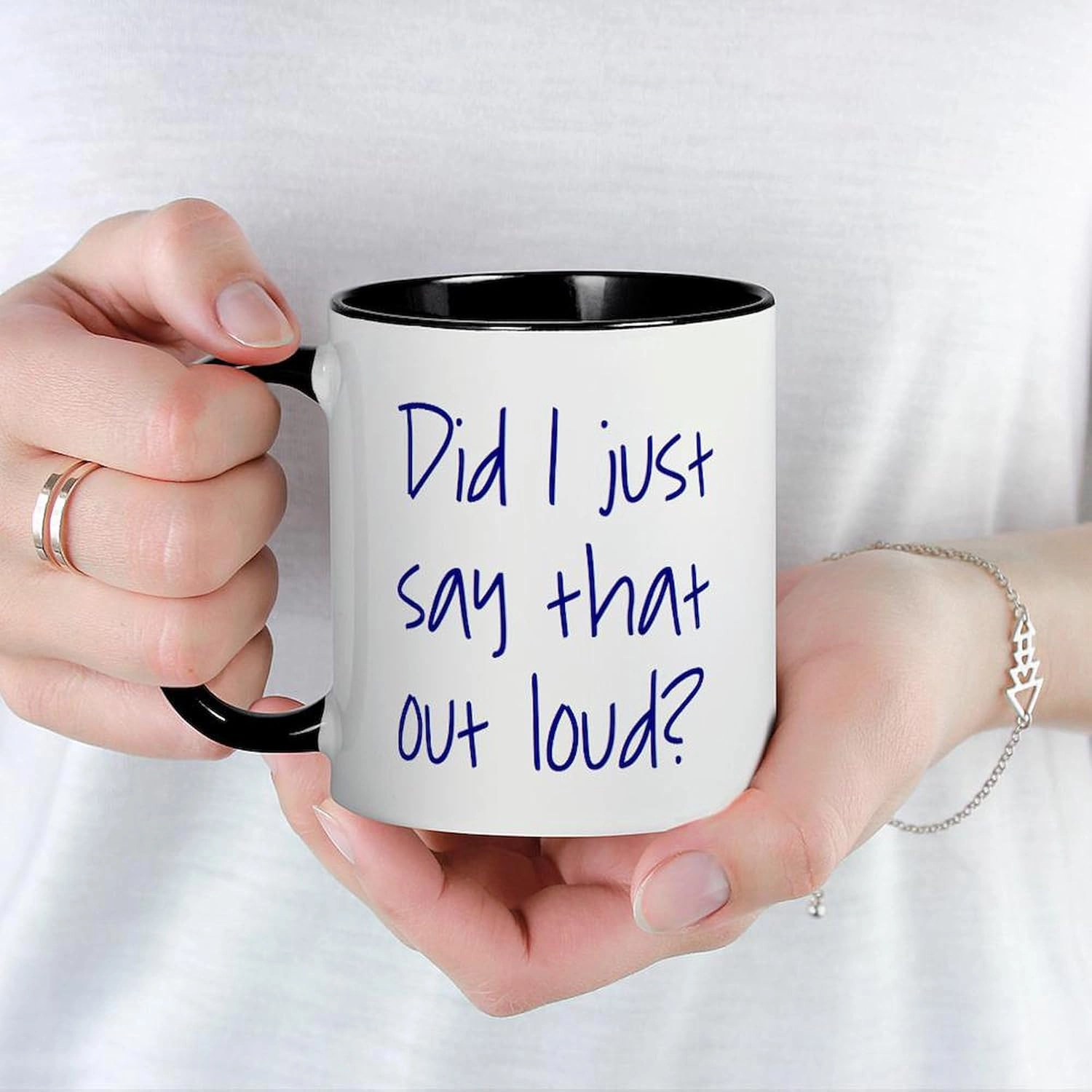 CafePress Did I Just Say That Out Loud? Mug 11 oz (325 ml) Ceramic Coffee Mug