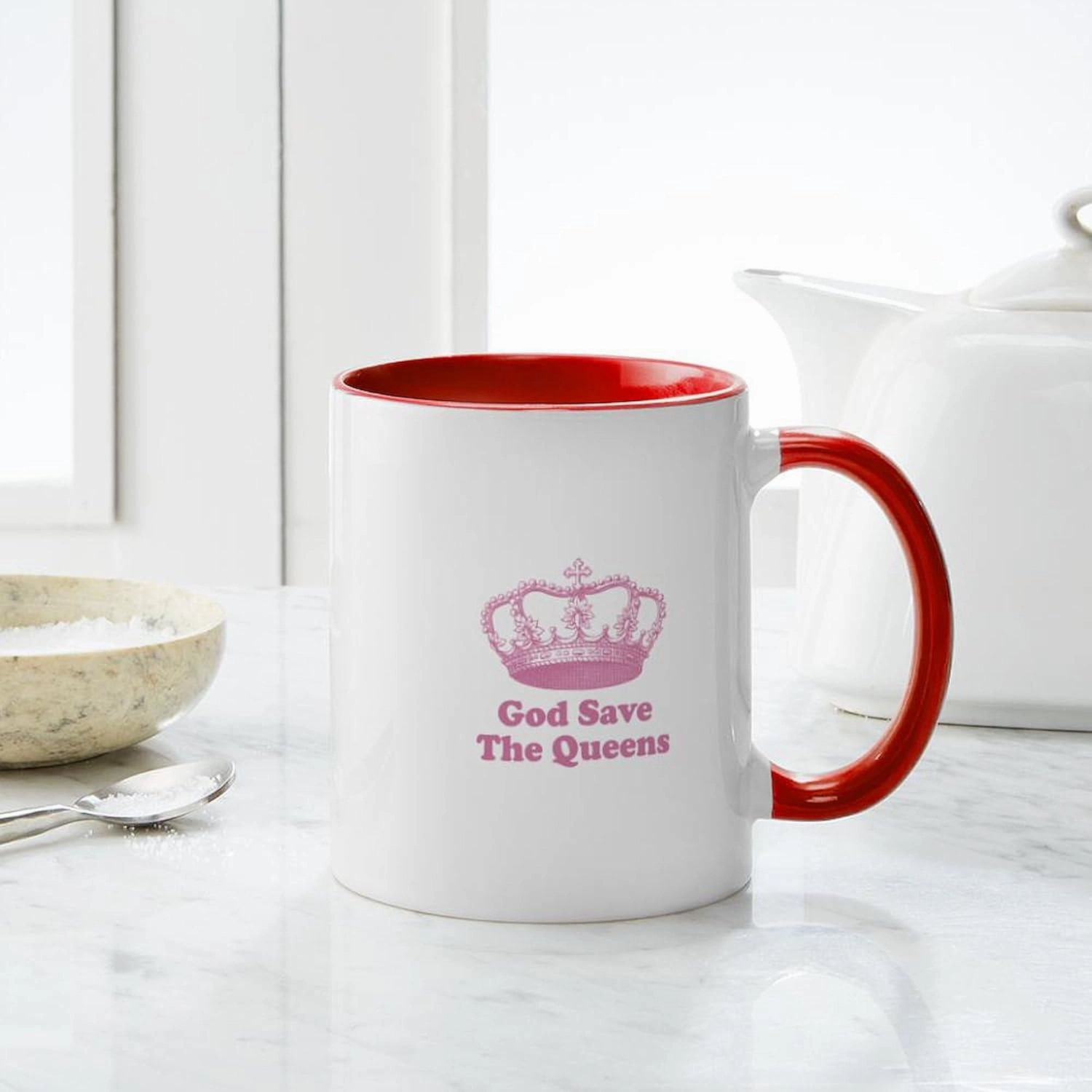 CafePress God Save The Queens (Rose Pin Mug 11 oz (325 ml) Ceramic Coffee Mug