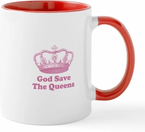 CafePress God Save The Queens (Rose Pin Mug 11 oz (325 ml) Ceramic Coffee Mug