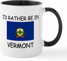 CafePress I'd Rather Be In Vermont Mug 11 oz (325 ml) Ceramic Coffee Mug