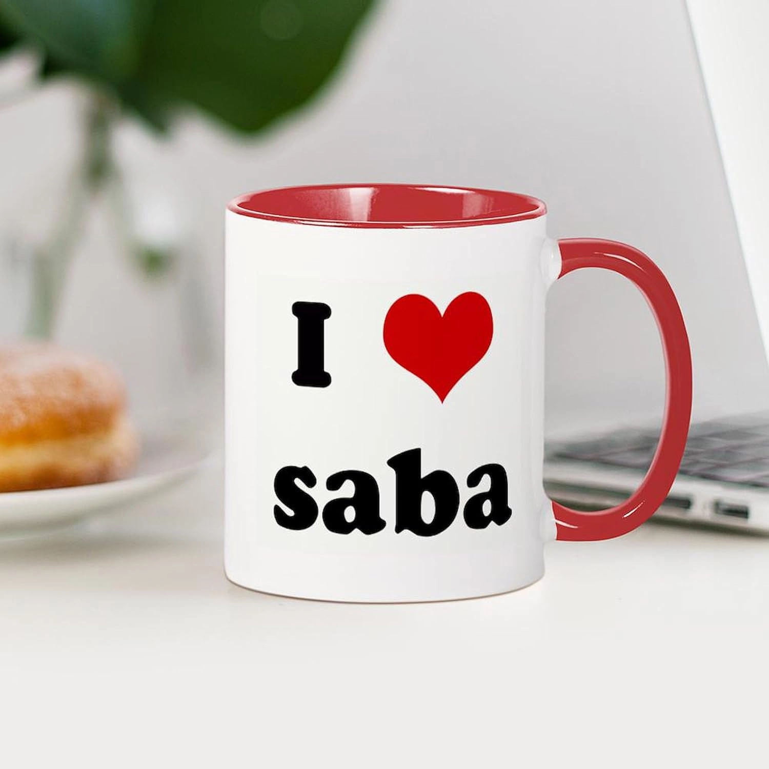 CafePress I Love Saba Mug 11 oz (325 ml) Ceramic Coffee Mug