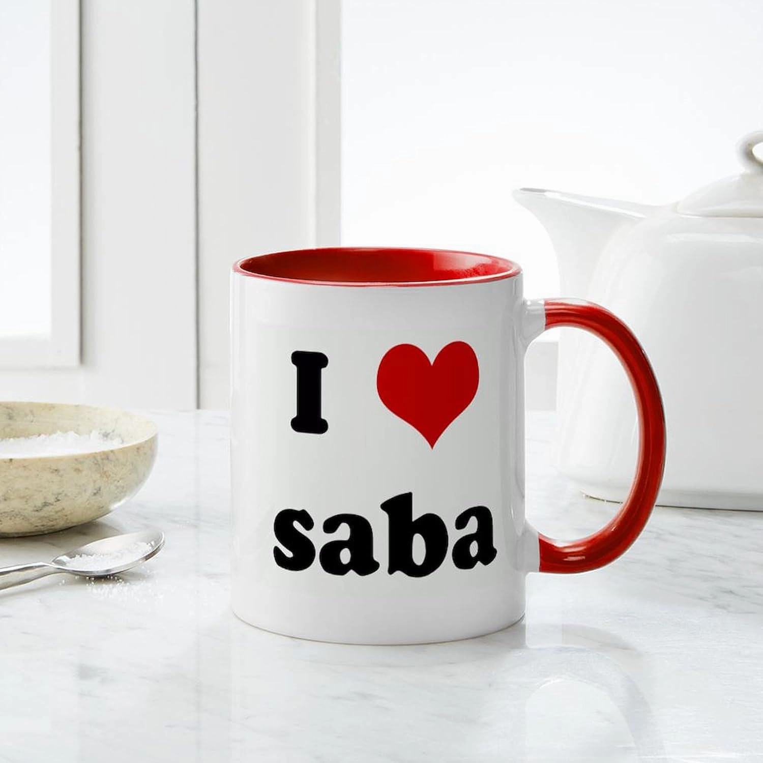 CafePress I Love Saba Mug 11 oz (325 ml) Ceramic Coffee Mug