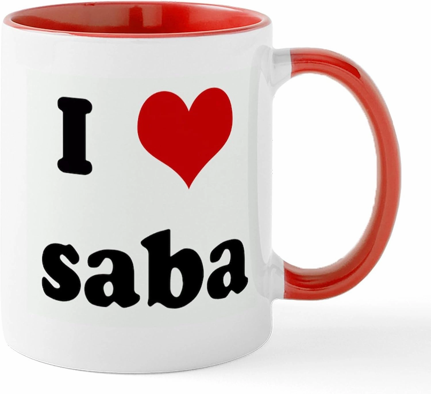CafePress I Love Saba Mug 11 oz (325 ml) Ceramic Coffee Mug