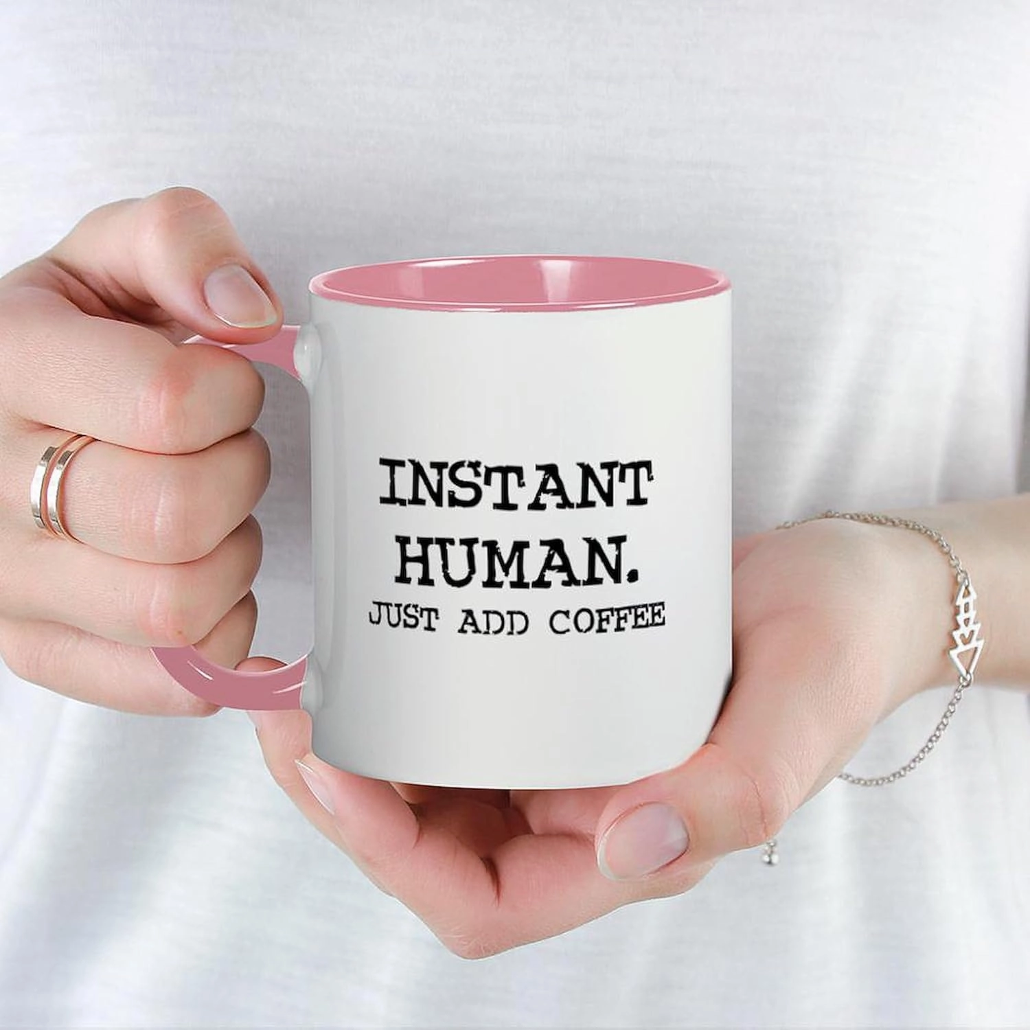 CafePress Instant Human. Just Add Coffe Mug 11 oz (325 ml) Ceramic Coffee Mug