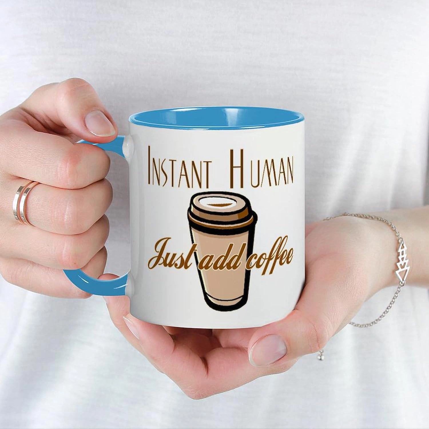 CafePress Instant Human Just Add Coffee Mug 11 oz (325 ml) Ceramic Coffee Mug