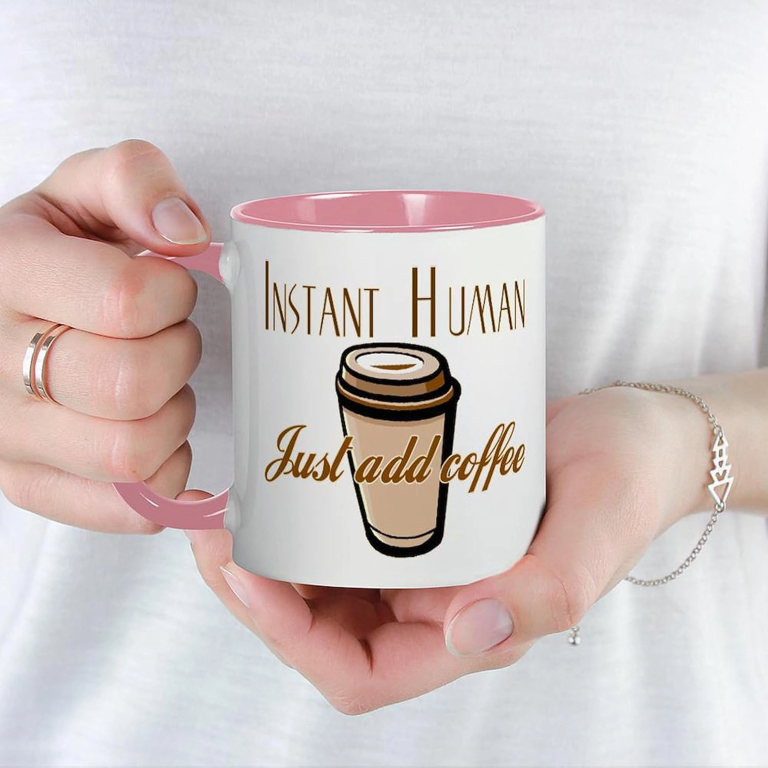CafePress Instant Human Just Add Coffee Mug 11 oz (325 ml) Ceramic Coffee Mug