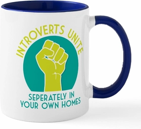 CafePress Introverts Unite 11 oz (325 ml) Ceramic Coffee Mug