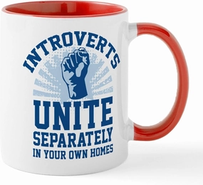 CafePress Introverts Unite Mug 11 oz (325 ml) Ceramic Coffee Mug