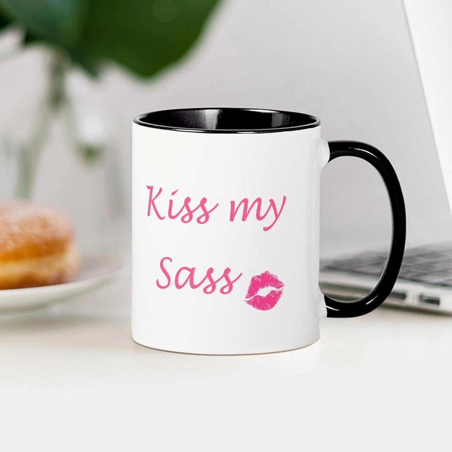 CafePress Kiss My Sass Mug 11 oz (325 ml) Ceramic Coffee Mug