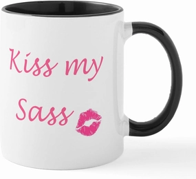 CafePress Kiss My Sass Mug 11 oz (325 ml) Ceramic Coffee Mug