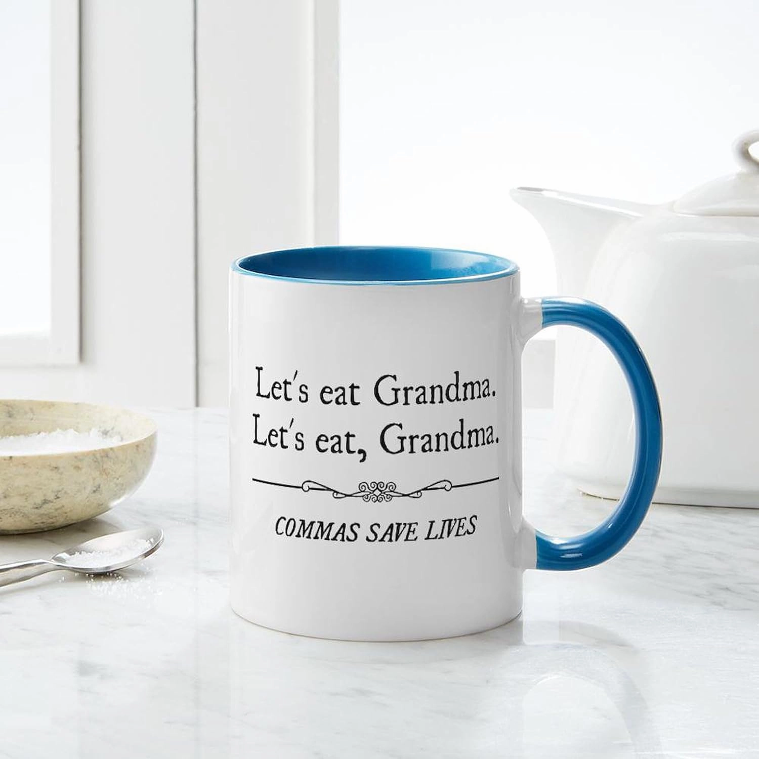 CafePress Let's Eat Grandma Commas Save Lives Mugs 11 oz (325 ml) Ceramic Coffee Mug