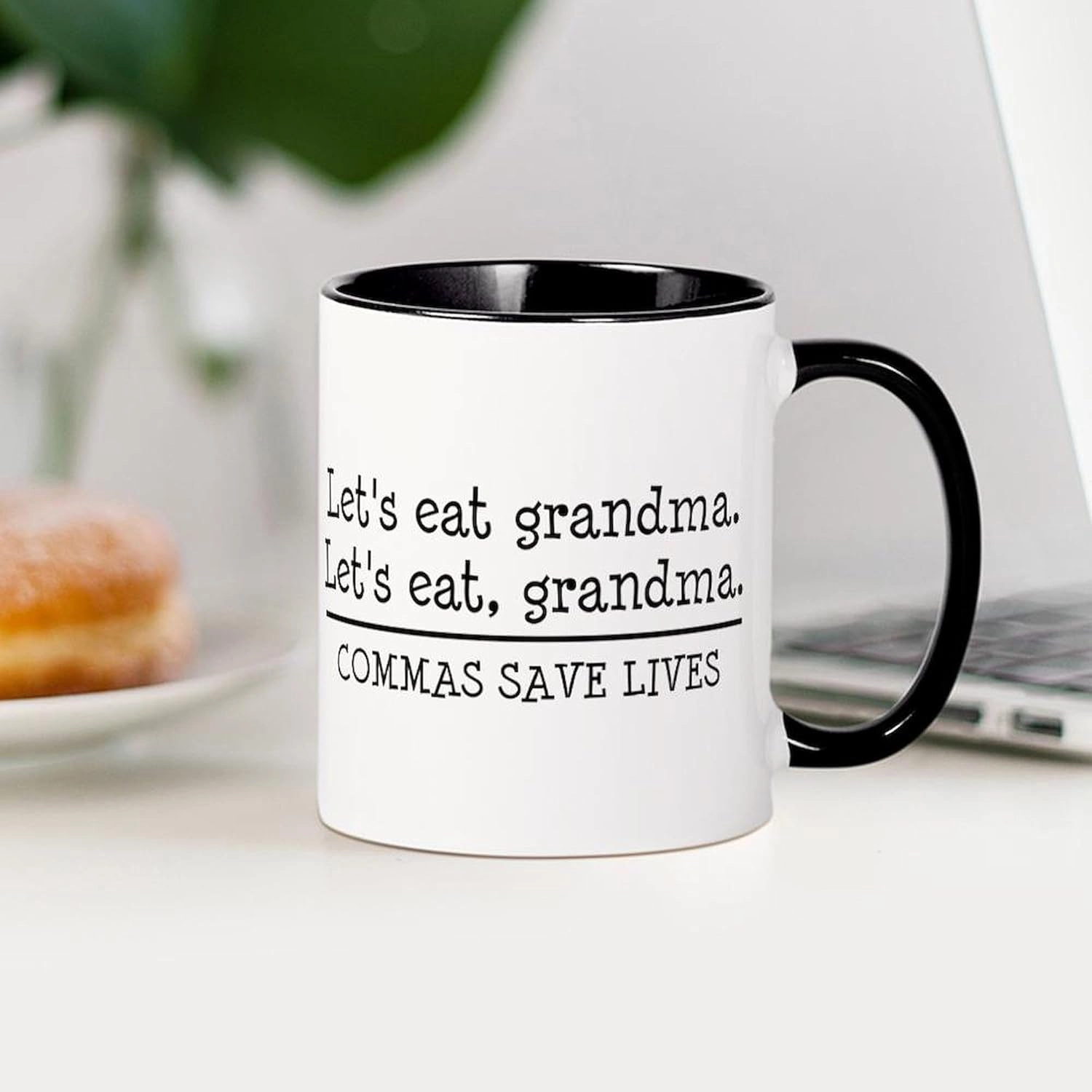 CafePress Lets Eat Grandma. Commas Save Lives Mugs 11 oz (325 ml) Ceramic Coffee Mug