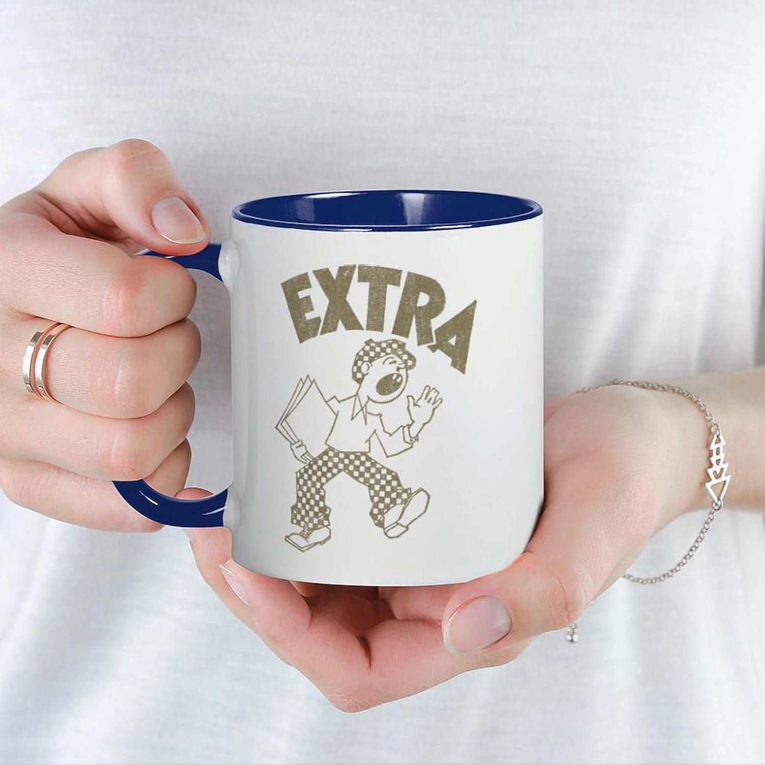 CafePress Retro Newsboy Mug 11 oz (325 ml) Ceramic Coffee Mug