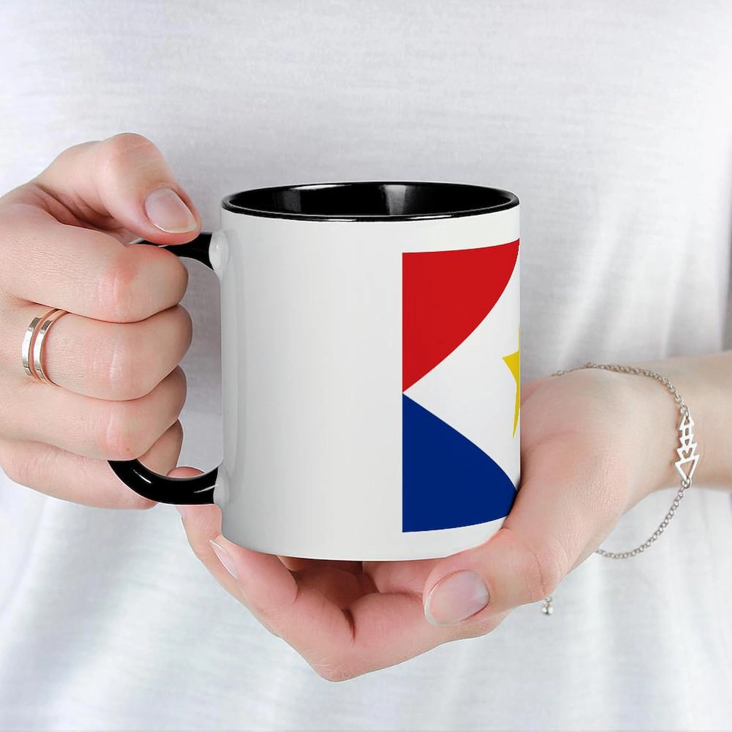 CafePress Saba Flag Mug 11 oz (325 ml) Ceramic Coffee Mug