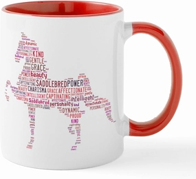 CafePress Saddlebred Art In Pink Mugs 11 oz (325 ml) Ceramic Coffee Mug