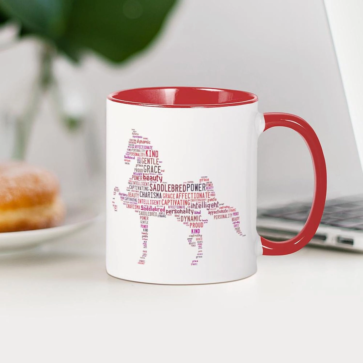 CafePress Saddlebred Art In Pink Mugs 11 oz (325 ml) Ceramic Coffee Mug