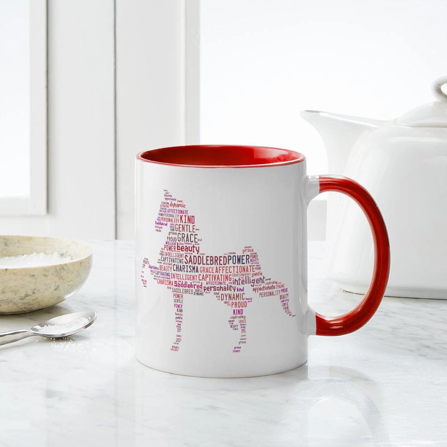 CafePress Saddlebred Art In Pink Mugs 11 oz (325 ml) Ceramic Coffee Mug