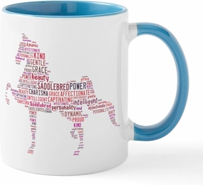 CafePress Saddlebred Art In Pink Mugs 11 oz (325 ml) Ceramic Coffee Mug