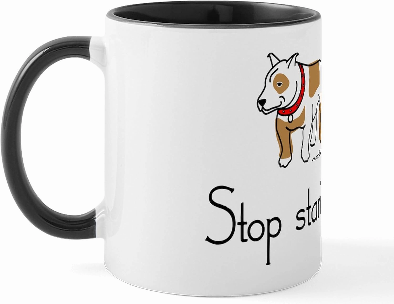 CafePress Stop_Staring_Tshirt Mug 11 oz (325 ml) Ceramic Coffee Mug