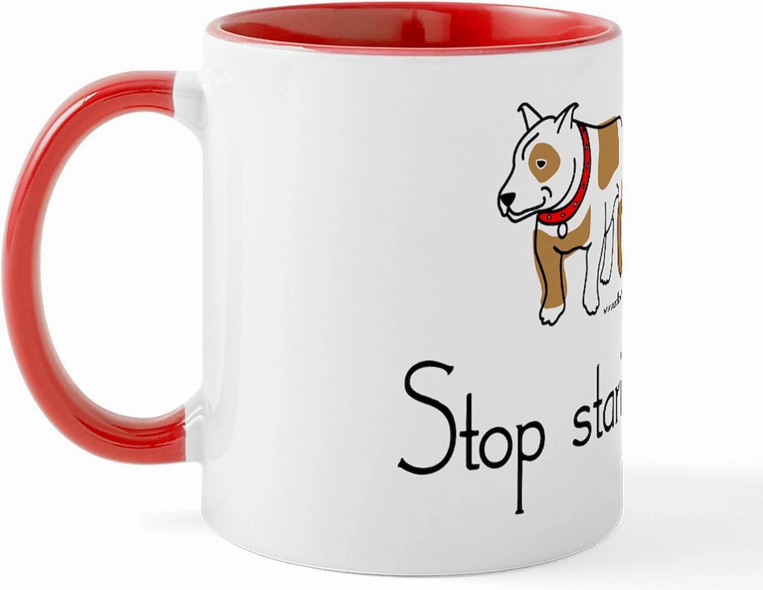 CafePress Stop_Staring_Tshirt Mug 11 oz (325 ml) Ceramic Coffee Mug
