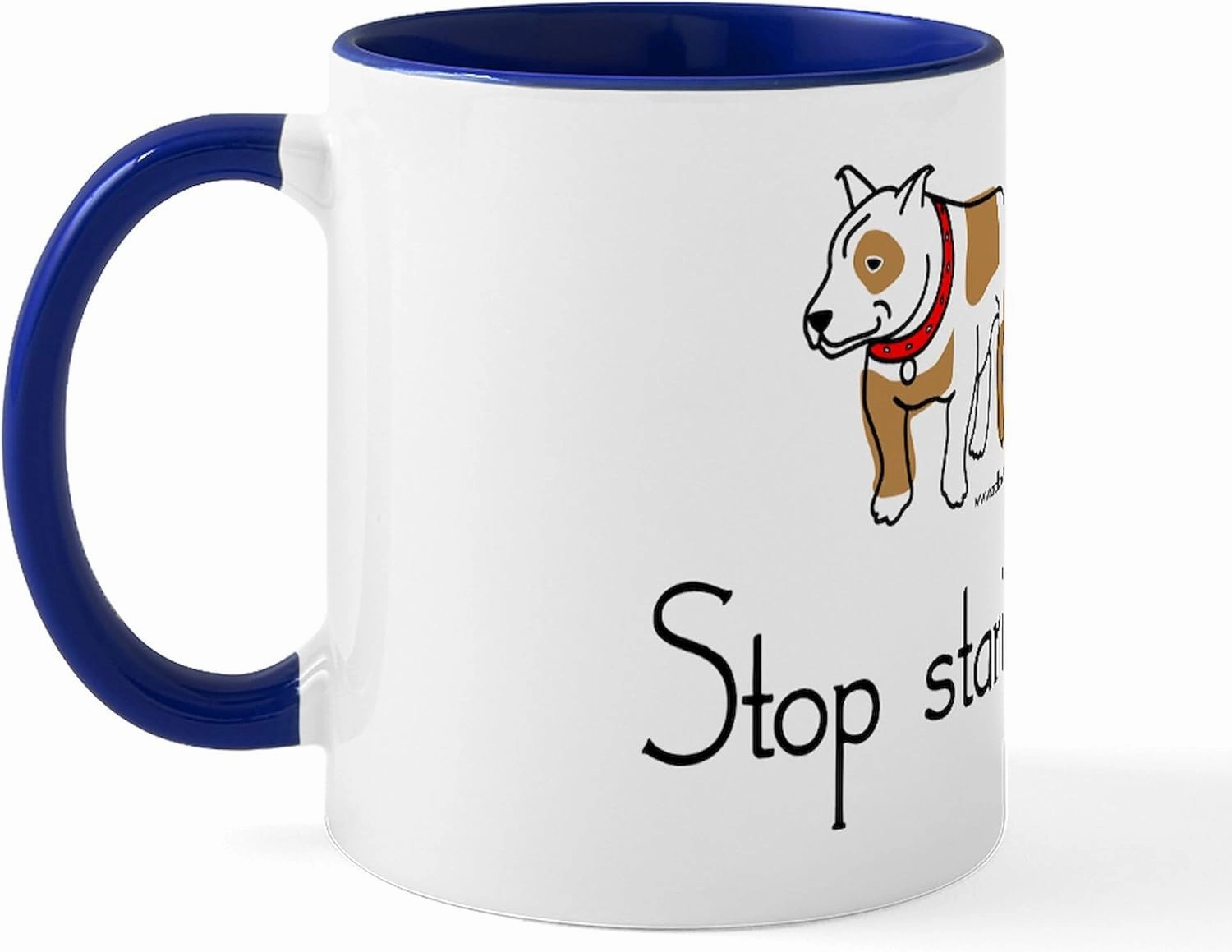 CafePress Stop_Staring_Tshirt Mug 11 oz (325 ml) Ceramic Coffee Mug
