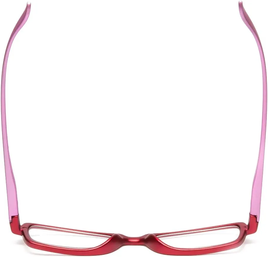 Calabria 837 Womens Metallic Reading Glasses Vibrant Crystal Accents Single Power Readers Spring Hinged Hard Case Included