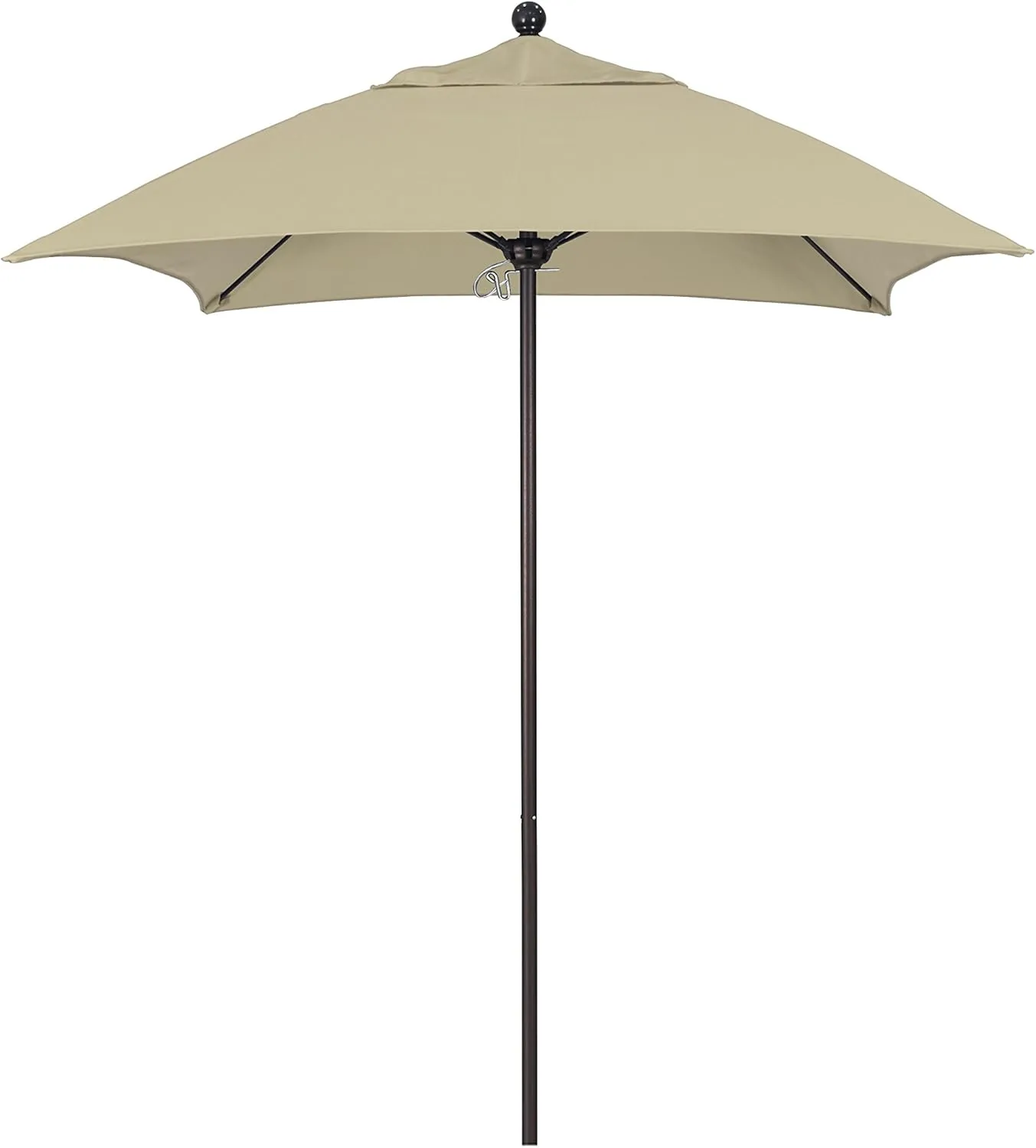 California Umbrella ALTO604117-5422 Venture Series Push Open Commercial Patio Umbrella, 6' Square, Sunbrella Antique Beige