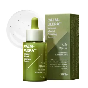 Calm-Clera Minari Calming Serum, Korean Spring Herb Facial Serum, Soothing and Calming for Sensitive Skin, Natural Skincare, Clean Beauty With Vitamin C, Korean Skin Care,1.52 Fl Oz